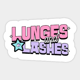 Lunges and Lashes Sticker